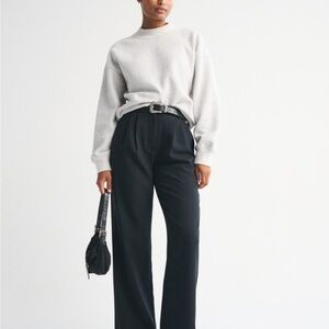 Abercrombie Curve Love A&F Sloane Tailored Wide Leg Pant